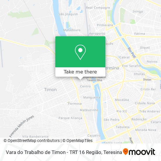 Vara do Trabalho de Timon - TRT 16 Região map