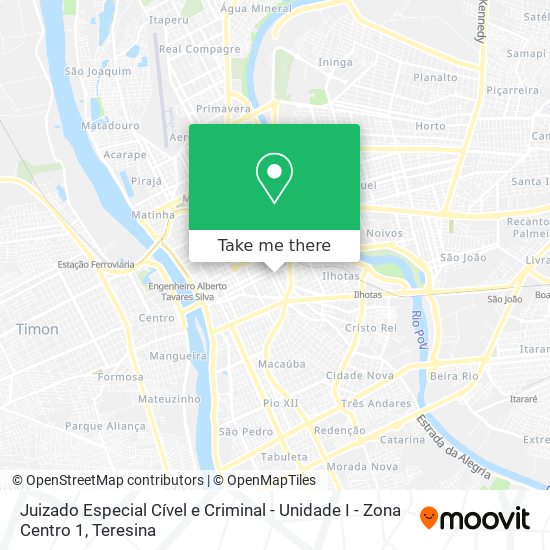Juizado Especial Cível e Criminal - Unidade I - Zona Centro 1 map