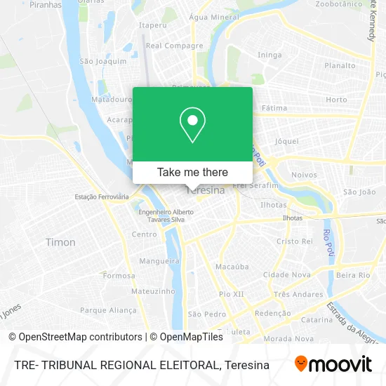 Mapa TRE- TRIBUNAL REGIONAL ELEITORAL