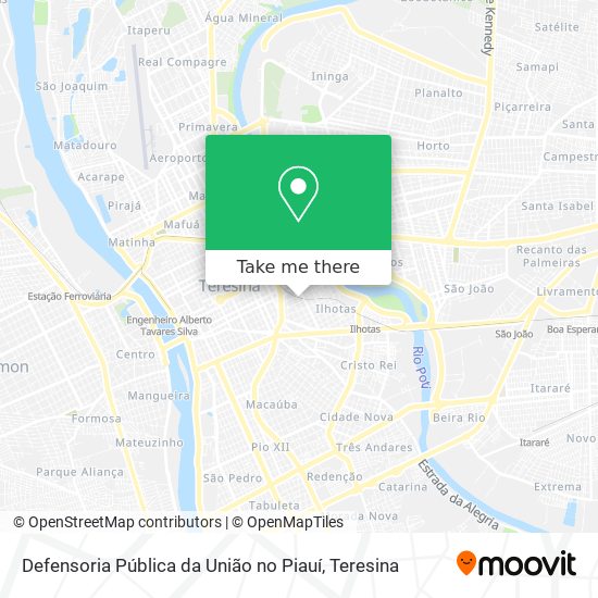 Defensoria Pública da União no Piauí map