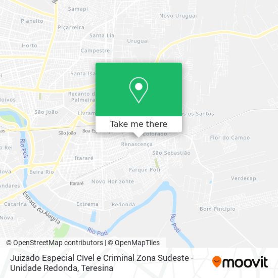 Juizado Especial Cível e Criminal  Zona Sudeste - Unidade Redonda map