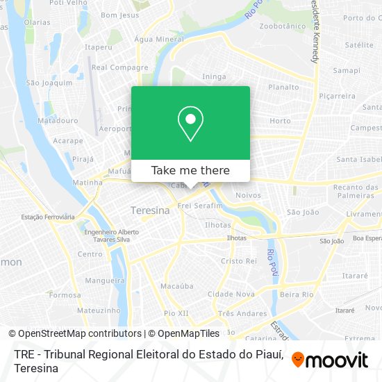 TRE - Tribunal Regional Eleitoral do Estado do Piauí map