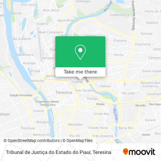 Mapa Tribunal de Justiça do Estado do Piauí