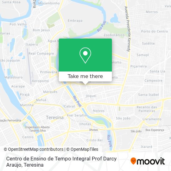 Mapa Centro de Ensino de Tempo Integral Prof Darcy Araújo