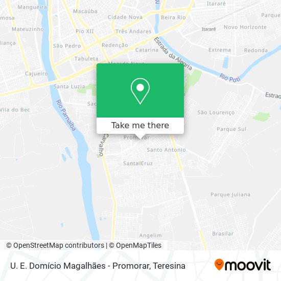 U. E. Domício Magalhães - Promorar map
