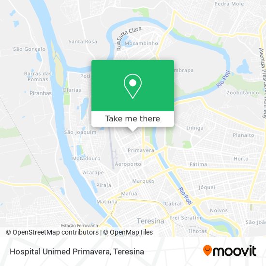 Hospital Unimed Primavera map