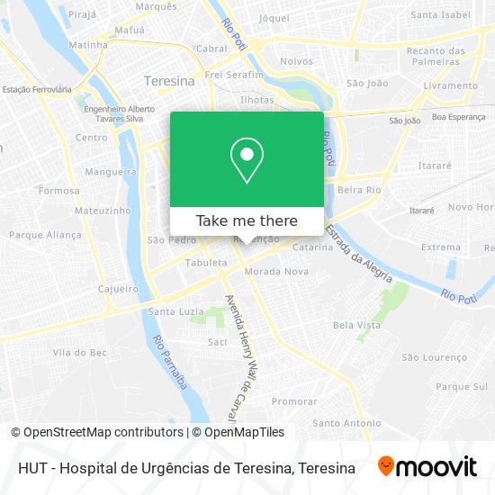 Mapa HUT - Hospital de Urgências de Teresina