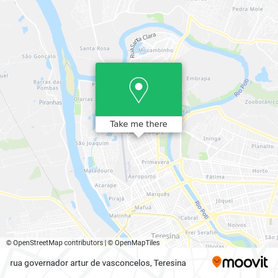 Mapa rua governador artur de vasconcelos