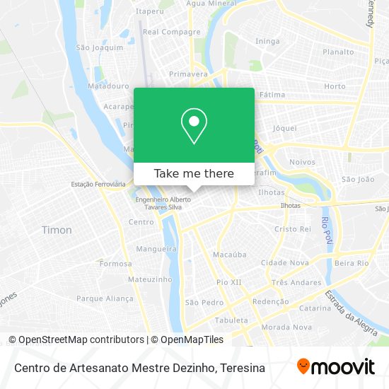 Mapa Centro de Artesanato Mestre Dezinho