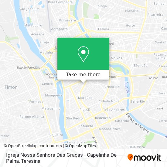 Mapa Igreja Nossa Senhora Das Graças - Capelinha De Palha