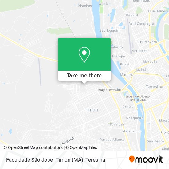 Mapa Faculdade São Jose- Timon (MA)