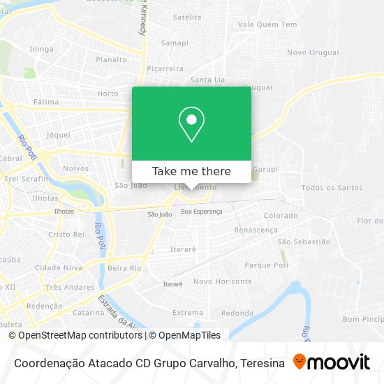 Coordenação Atacado CD Grupo Carvalho map