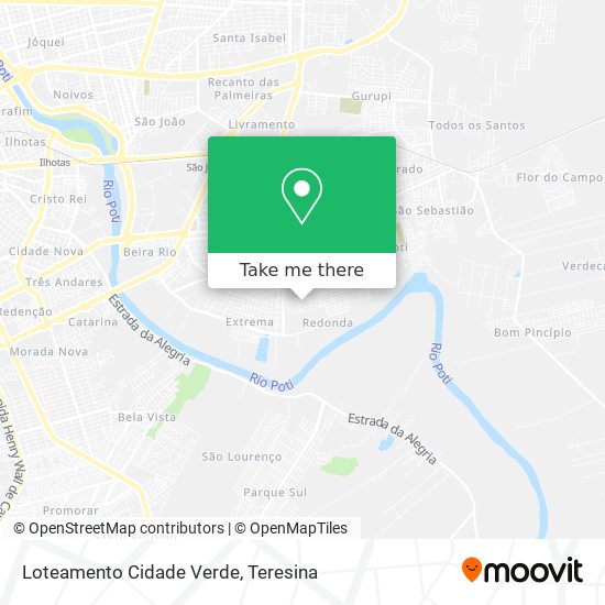 Loteamento Cidade Verde map