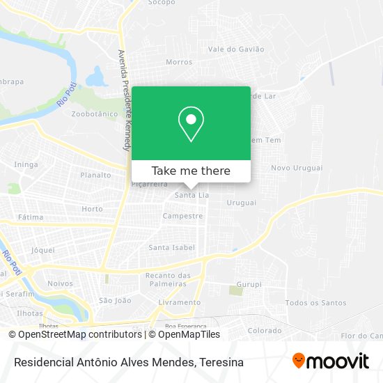 Residencial Antônio Alves Mendes map