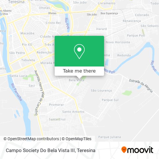 Campo Society Do Bela Vista III map