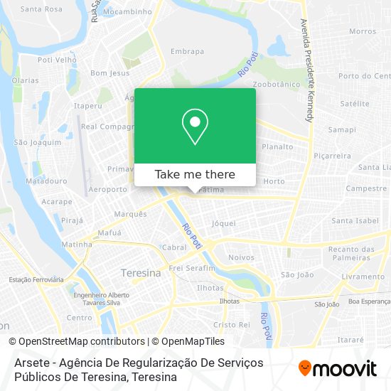 Arsete - Agência De Regularização De Serviços Públicos De Teresina map