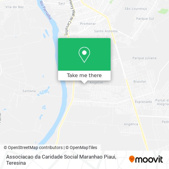 Mapa Associacao da Caridade Social Maranhao Piaui