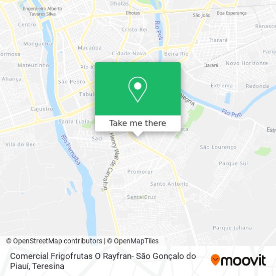 Comercial Frigofrutas O Rayfran- São Gonçalo do Piauí map