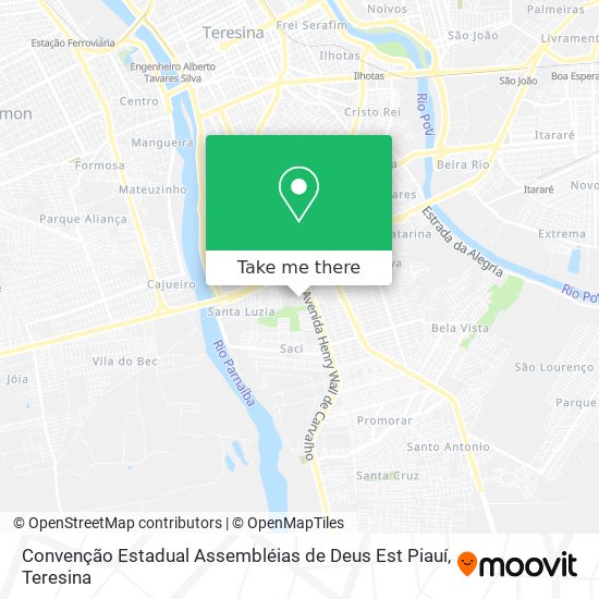 Convenção Estadual Assembléias de Deus Est Piauí map