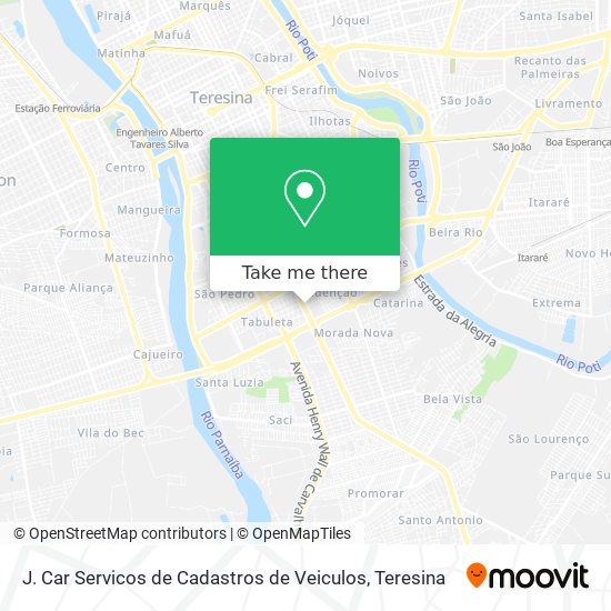 J. Car Servicos de Cadastros de Veiculos map