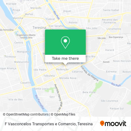 F Vasconcelos Transportes e Comercio map