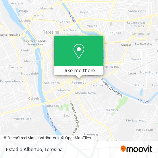 Estádio Albertão map