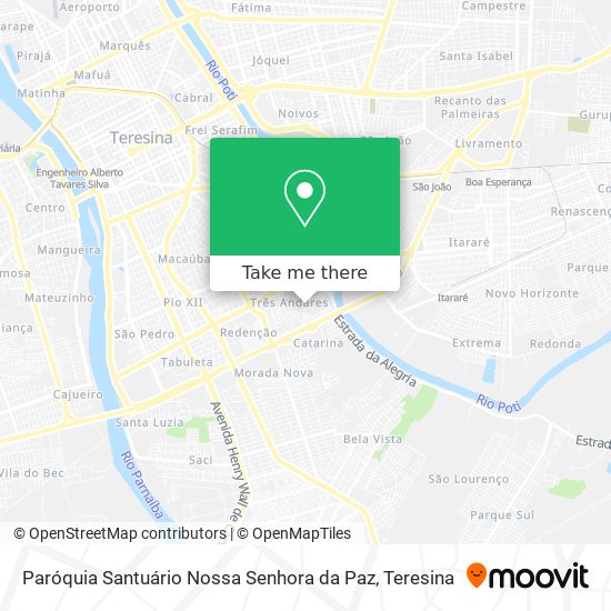 Paróquia Santuário Nossa Senhora da Paz map
