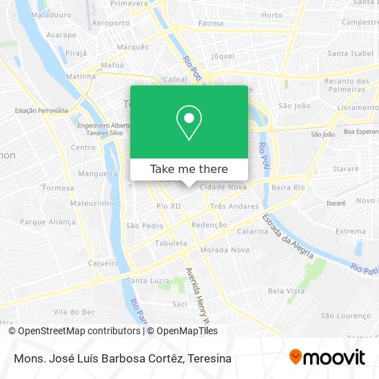 Mapa Mons. José Luís Barbosa Cortêz