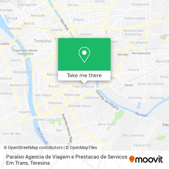 Paraiso Agencia de Viagem e Prestacao de Servicos Em Trans map