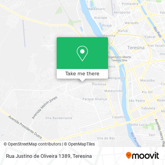 Mapa Rua Justino de Oliveira 1389