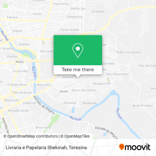 Mapa Livraria e Papelaria Shekinah