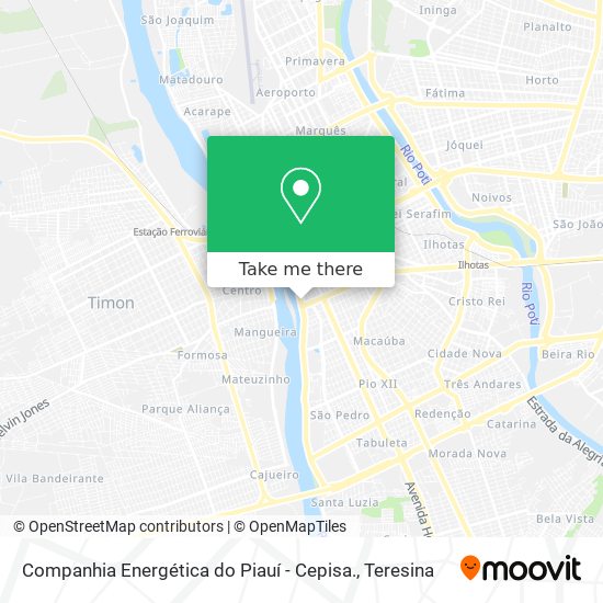 Companhia Energética do Piauí - Cepisa. map