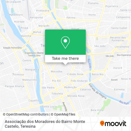 Associação dos Moradores do Bairro Monte Castelo map