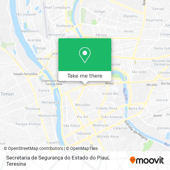 Secretaria de Segurança do Estado do Piauí map