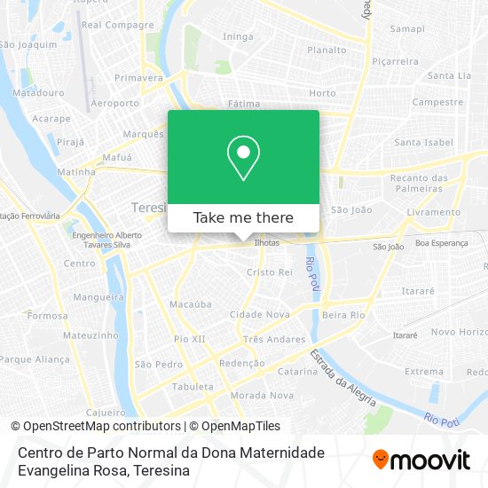 Centro de Parto Normal da Dona Maternidade Evangelina Rosa map