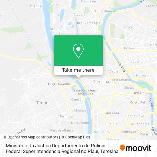 Mapa Ministério da Justiça Departamento de Polícia Federal Superintendência Regional no Piauí