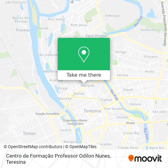 Centro de Formação Professor Odilon Nunes map