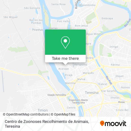 Centro de Zoonoses Recolhimento de Animais map