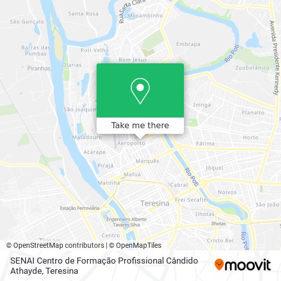 SENAI Centro de Formação Profissional Cândido Athayde map