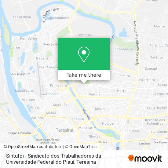 Sintufpi - Sindicato dos Trabalhadores da Universidade Federal do Piauí map