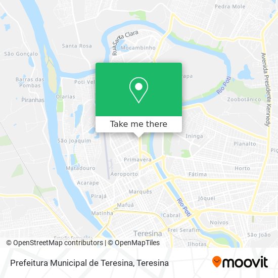 Mapa Prefeitura Municipal de Teresina