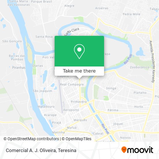 Comercial A. J. Oliveira map
