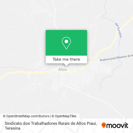 Mapa Sindicato dos Trabalhadores Rurais de Altos Piaui