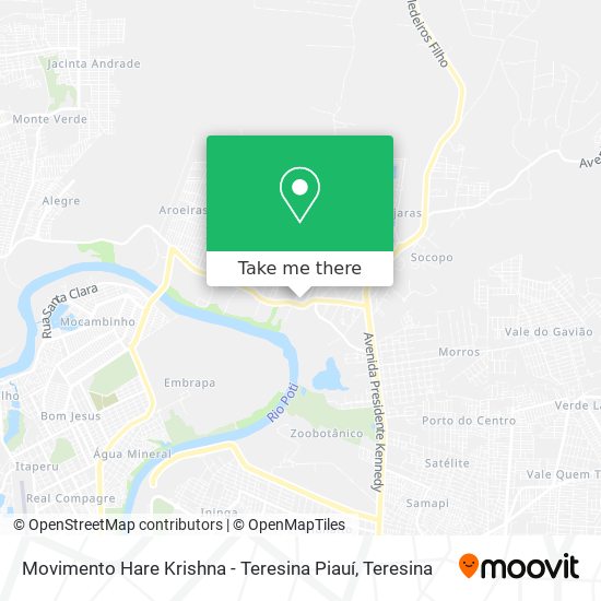Movimento Hare Krishna - Teresina Piauí map