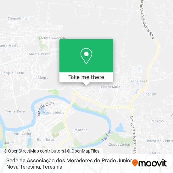 Sede da Associação dos Moradores do Prado Junior Nova Teresina map