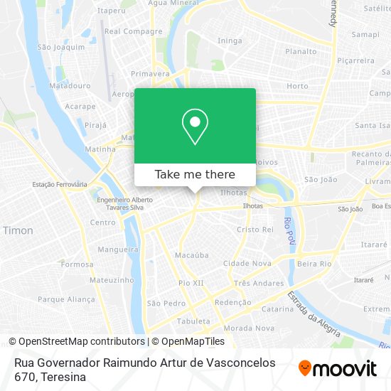 Mapa Rua Governador Raimundo Artur de Vasconcelos 670