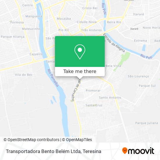 Transportadora Bento Belém Ltda map