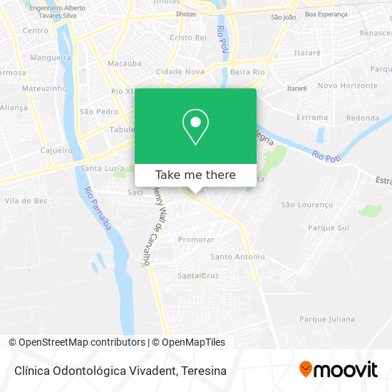 Clínica Odontológica Vivadent map