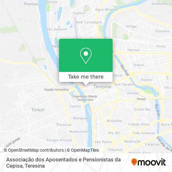 Associação dos Aposentados e Pensionistas da Cepisa map