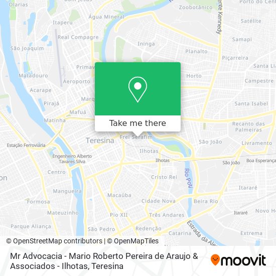 Mapa Mr Advocacia - Mario Roberto Pereira de Araujo & Associados - Ilhotas